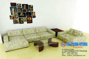 Desain Interior Sofa Ruang Keluarga Rumah Bapak Joko di Semarang